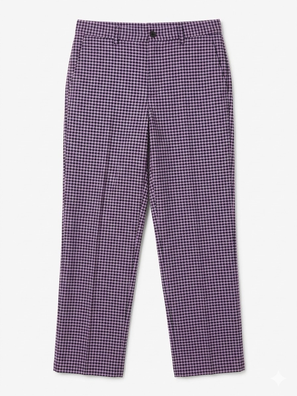 Topshop pink and blue houndstooth wide-leg Women's Dress Pants